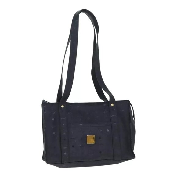 MCM Vicetos Logogram Shoulder Bag PVC Black Auth 90885 - Picture 1 of 16